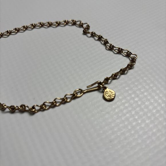 Vintage Emmons‎ Necklace Pendant Brooch Art Deco Enamel Green Coral Gold Tone - Picture 4 of 7